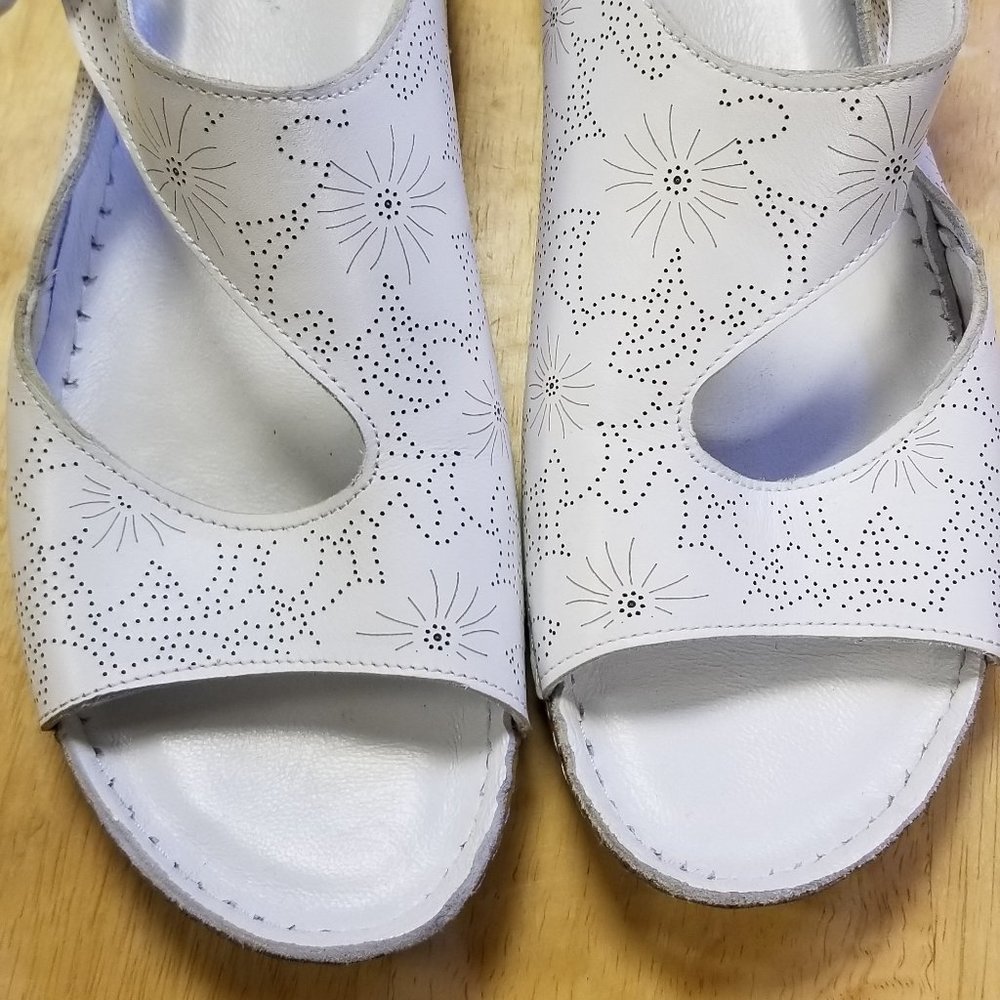 Spring Step White Sandals